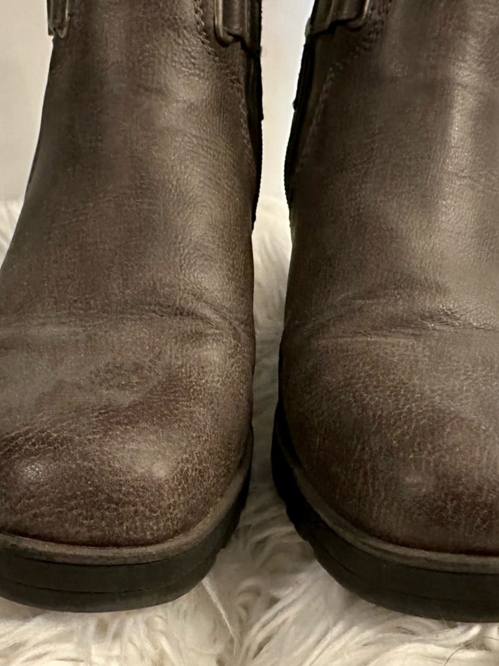 Bare Trap Wide Calf Knee-High Buckle Riding Boots in Taupe - Picture 6 of 9